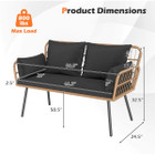 Wicker  Patio  Loveseat  Sofa  product image