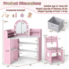 Corner Kids Vanity with Lights and Shelves product image
