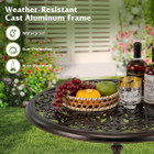 27” Round Cast Aluminum Patio Bistro Table  product image