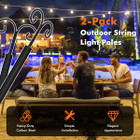Outdoor Metal Light Poles with Adjustable Height (2-Pack) product image