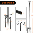 Outdoor Metal Light Poles with Adjustable Height (2-Pack) product image