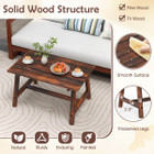 Outdoor Coffee Table with Slatted Tabletop and Reinforced Crossbar product image