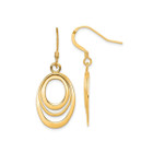 Triple Oval Dangle Earrings in Yellow-Plated Sterling Silver product image