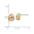 Yellow, White, Rose Plated Sterling Silver Love Knot Earrings product image