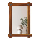 Acacia Wood Wall Mirror with Built-In Hanging Rings product image