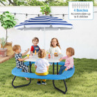 Kids Outdoor Picnic Table with Adjustable and Foldable Umbrella product image