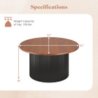 32" Round Coffee Table with Wave-Shaped Support product image