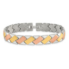 Mens Stainless Steel Gold Plated Bracelet (8") product image