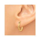 Extra Small Diamond Cut Hoop Earrings in 14K Yellow Gold product image