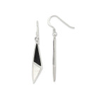 Onyx and Mother of Pearl Dangle Earrings in Sterling Silver product image
