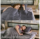 Bibb Home 12-Pound Weighted Blanket with Reversible Cover product image