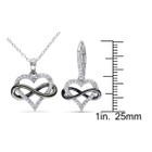 1/6 Carat (ctw) Diamond Infinity Heart Earrings And Pendant Set product image