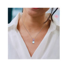 3.76 Carat (ctw) Light Ice Aquamarine And Amethyst Necklace product image