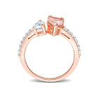 1.54 Carat (ctw) Morganite and Aquamarine Ring in 14K Rose Gold product image