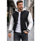 Men's Hooded Varsity Jacket with Detachable Hood  product image