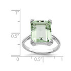 5.45 Carat (ctw) Green Quartz Ring in Sterling Silver product image