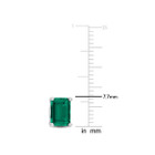 1.80 Carat (ctw) Lab-Created Emerald Earrings in Sterling Silver product image