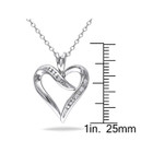 1/20 Carat (ctw I2-I3) Diamond Heart Necklace in Sterling Silver product image