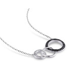 1/10 Carat (ctw) Diamond Tri-Circle Necklace in Sterling Silver product image