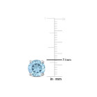 3.06 Carat (ctw) Sky Blue Topaz Stud Earrings in Sterling Silver product image