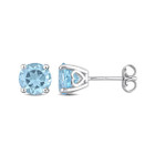 3.06 Carat (ctw) Sky Blue Topaz Stud Earrings in Sterling Silver product image