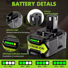 High Capacity 18V 6.0 Ah Battery for Ryobi ONE+ System product image