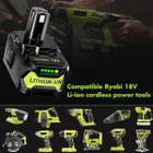 High Capacity 18V 6.0 Ah Battery for Ryobi ONE+ System product image