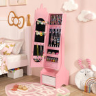 Kids' Tilt-Angle Jewelry Cabinet with Full-Length Mirror  product image