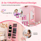 Kids' Tilt-Angle Jewelry Cabinet with Full-Length Mirror  product image
