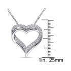 5/8 Carat (ctw) White Sapphire Heart Pendant Necklace product image