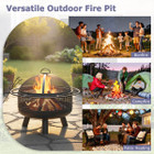 Heavy-Duty Wood Burning Fire Pit with Spark Screen product image