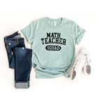 Math Teacher Squad Distressed Short Sleeve Graphic Tee product image