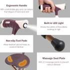 Lightweight Adjustable Folding Cane Seat with Light product image