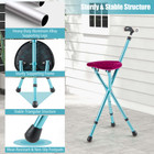 Lightweight Adjustable Folding Cane Seat with Light product image