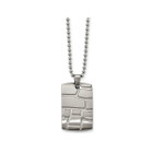 Stainless Steel Patterned Dogtag with Chain  product image