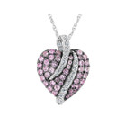 2.00 Carat (ctw) Pink and White Sapphire Heart product image