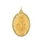 14K Gold Oval Religious Medal Pendant  product image