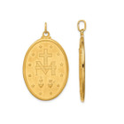 14K Gold Oval Religious Medal Pendant  product image