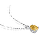 1.65 Carat (ctw) Citrine Solitaire Oval Pendant Necklace product image