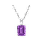 2.20 Carat (ctw) Amethyst Octagon Pendant Necklace product image