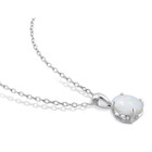 1.00 Carat (ctw) Opal Solitaire Oval Pendant Necklace product image