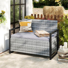 Rattan Loveseat with Inclined Backrest and Under-Seat Storage product image