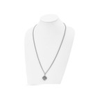 Silver Druzy Polished Stainless Steel Necklace product image