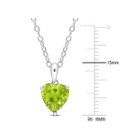1.67 Carat (ctw) Peridot Heart Solitaire Necklace  product image
