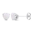 1.00 Carat (ctw) Opal Solitaire Stud Heart Earrings product image
