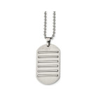 Men's Stainless Steel Brushed Dog Tag Pendant Necklace  product image