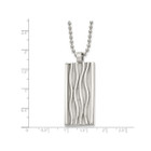Men's Stainless Steel Waves Dogtag Pendant Necklace product image