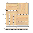 Acacia Wood 12" x 12" Deck Patio Pavers (10, 20, or 40 Pieces) product image