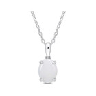 1.00 Carat (ctw) Opal Oval Solitaire Pendant Necklace product image