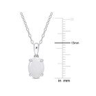 1.00 Carat (ctw) Opal Oval Solitaire Pendant Necklace product image